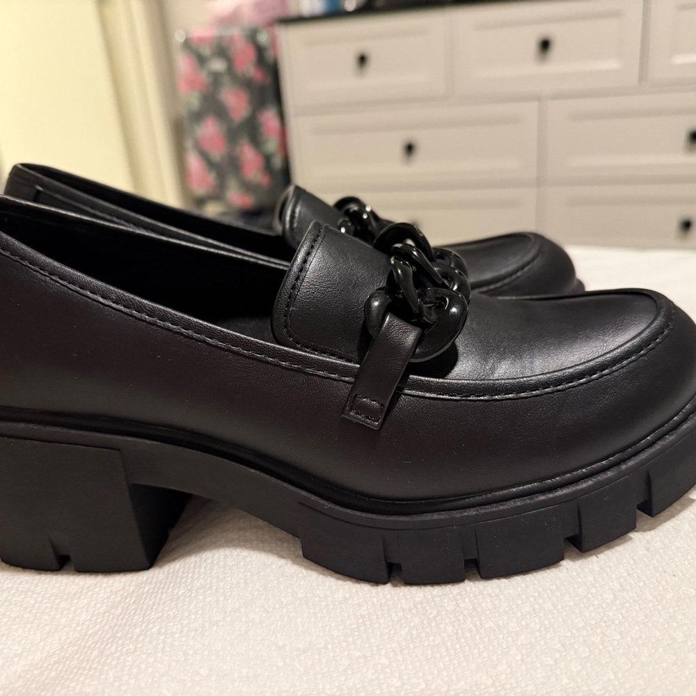 Black Chunky Loafers